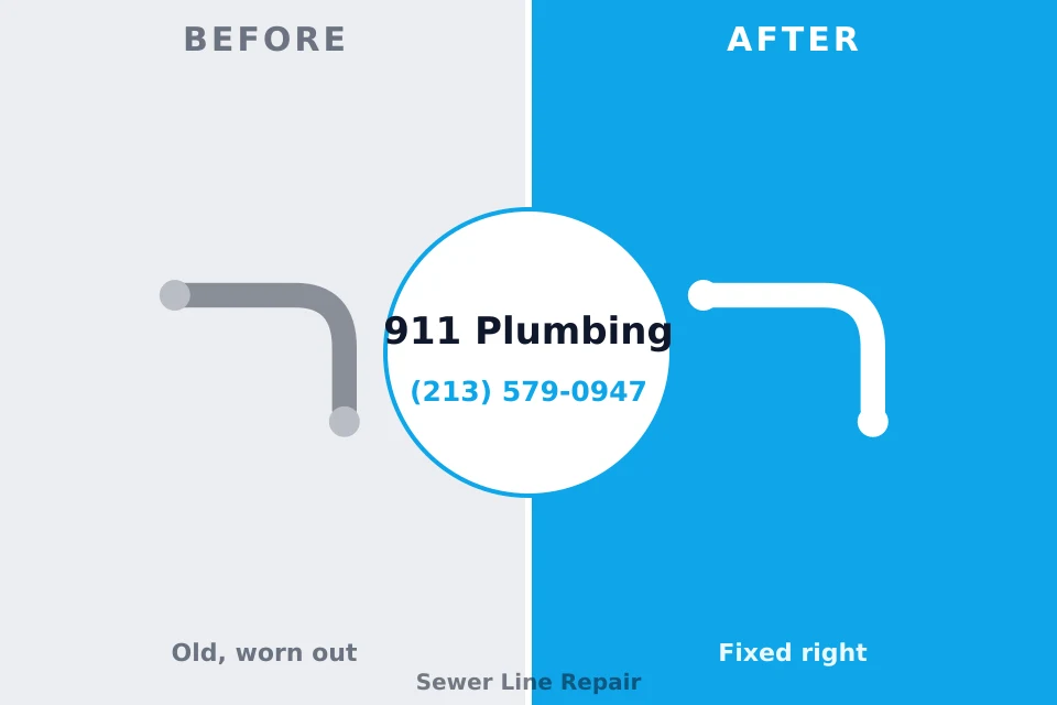Before and after: plumbing repair Rancho Alegre, TX